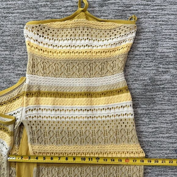 NWT SIMKHAI - KATARINA MACRAME MIDI DRESS - MARIGOLD MULTI Large - Picture 9 of 12